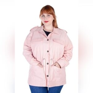 Love & Legend Pink Utility Jacket with Adjustable Waist